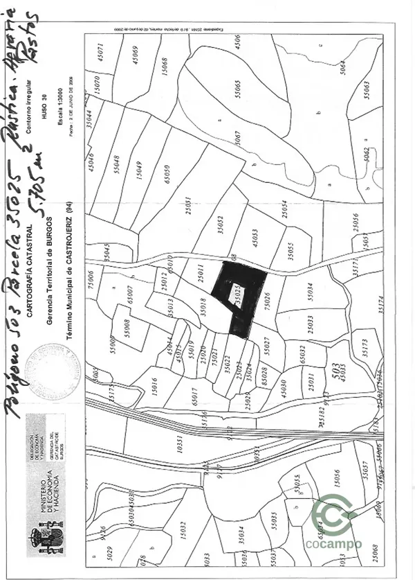 Finca agrícola de 1 ha en venta en Burgos