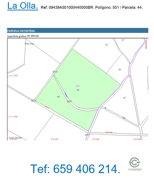 Finca agrícola de 8,125 ha en venta en Burgos