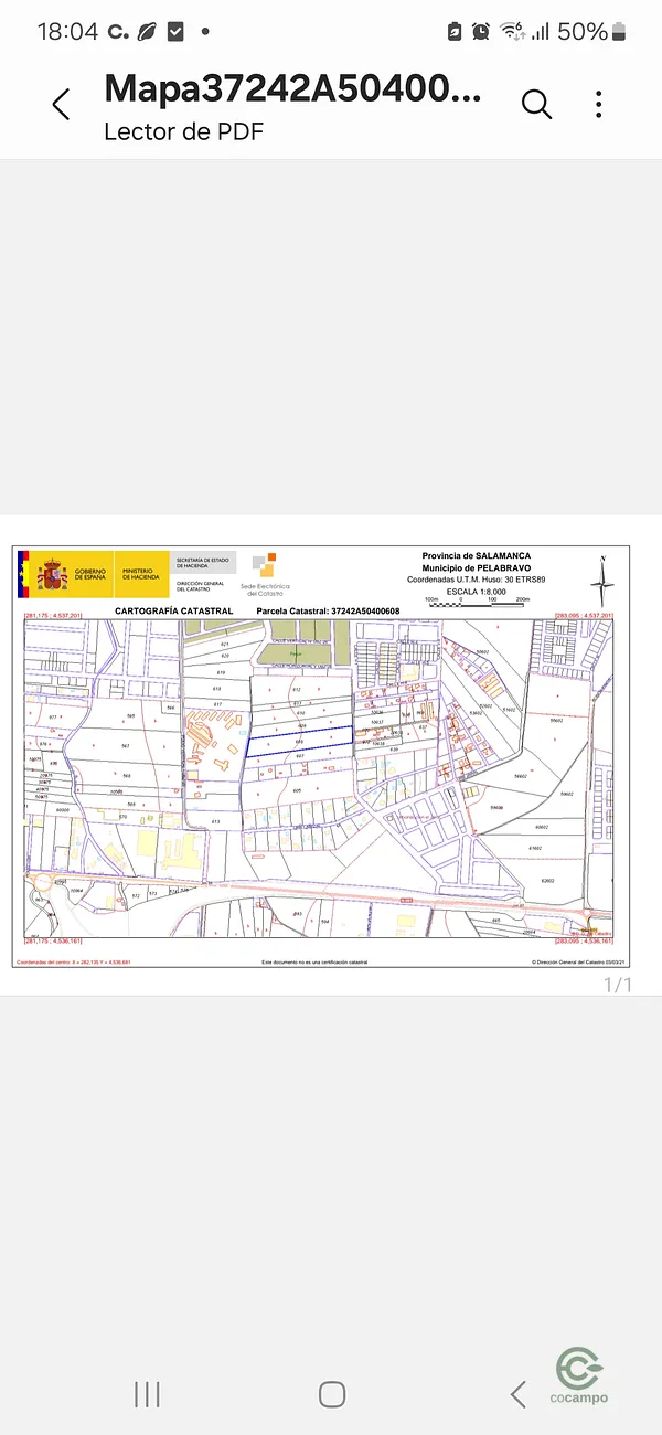 Finca agrícola de 1,94 ha en venta en Salamanca