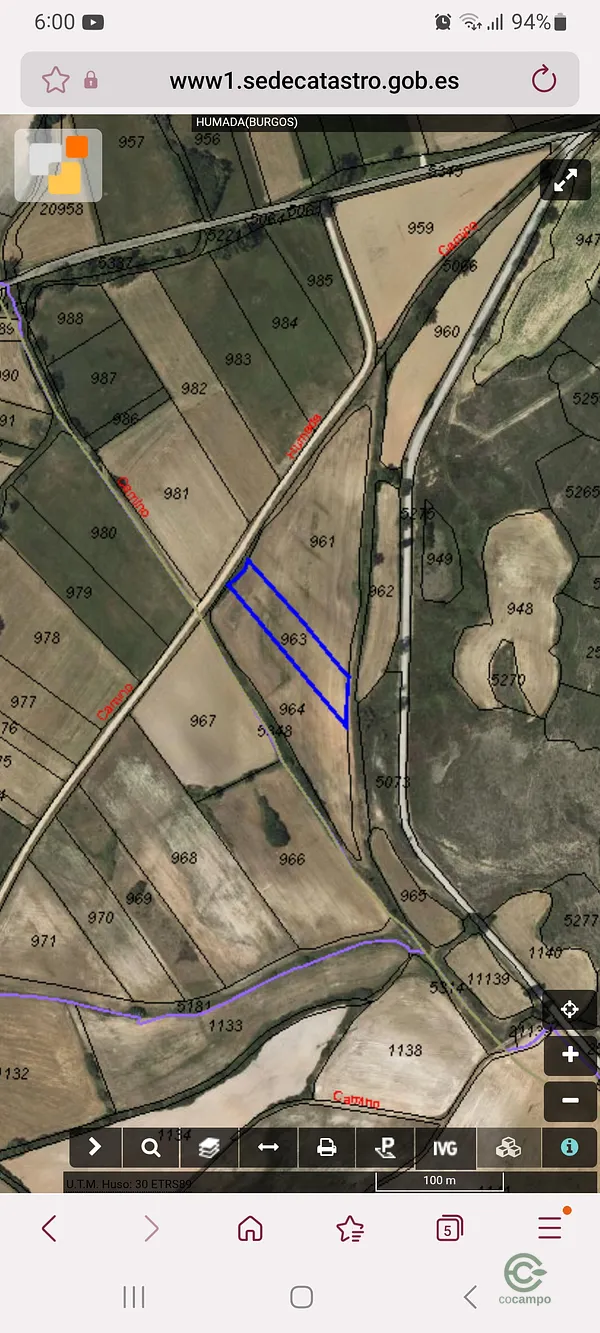 Finca agrícola de 3,3 ha en venta en Burgos