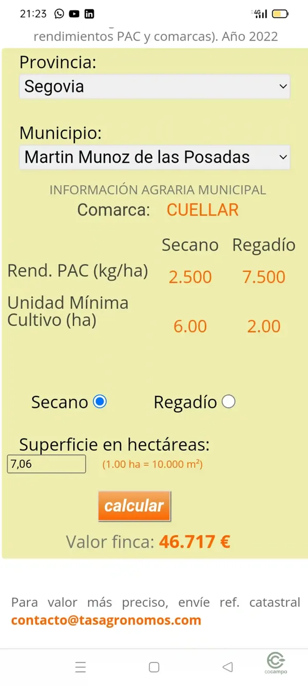 Finca rústica de 7,1 ha en venta en Segovia